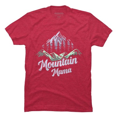 Men's Design By Humans Mountain Mama Camping Adventure Mom By Flowerr T-Shirt