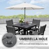 Pamapic 5-Piece HDPE Plastic Patio Outdoor Dining Set with Arm Chairs - 4 of 4