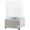 HOMCOM Ethanol Fireplace, 7.75" Tabletop 0.10 Gal Stainless Steel 160 Sq. Ft., Burns up to 2 Hours, Silver - 4 of 4