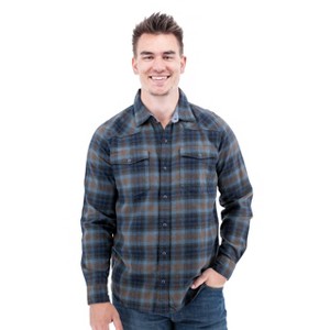 Old Ranch Brands Men's Tall Ranger Organic Snap Flannel Shirt - 1 of 4