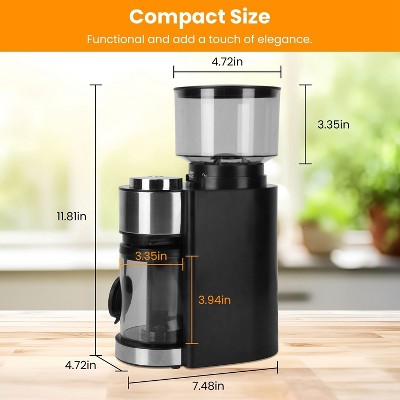 Mojgar Coffee Grinder Electric Coffee Bean Grinder with 25 Grind Settings 12 Cups Selection