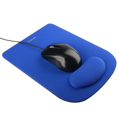 Insten Mouse Pad with Wrist Support & Cushion - Non-Slip Mat for Wired/Wireless Gaming Computer Mouse, Blue