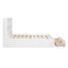 Bellemave beds with Storage, Frame with 2 Drawers and Storage headboard,  Bed with Bookcase and and USB, for Kids and Teens,White - 4 of 4