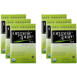 Organic & Pure Tea Green Organic - Pack of 6 - 18 bags - 1 of 2