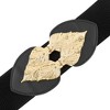 INSPIRE CHIC Women's Golden Leaf Stretchy Fashion Vintage Elegant Elastic Waist Belts 1 Pc - 2 of 4