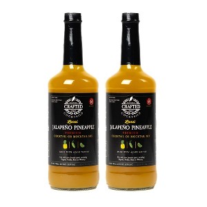 Crafted Cocktails Jalapeno Pineapple Mix: 2 Pack: Pineapple, Jalapeo and Lime with Organic Agave: 60 Calories, Makes Margaritas and Mai Tais - 1 of 4
