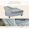 Chery Life Gray 30" L x 17.75" W x 16.25" H Luxury Fancy Dog Bed for Small Dogs with Hidden Storage and soft cushion, Cushy Dog Sofa Bed - 3 of 4