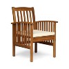 NicBex Patio Dining Chairs Set of 2,Outdoor Chairs with 2 Wateroof Cushions and Acacia Wood Frame,Kitchen Chairs for Dining Room,Patio - 4 of 4