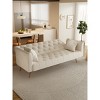 71" Velvet Convertible Sofa Bed,Retro Modern Tufted Loveseat with Adjustable Backrest for Small Living Room,Bedroom-Baofuwish - 2 of 4