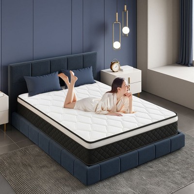 ELJGET Full/King Mattress, 10" Mixed Memory Foam Mattress, Bagged Spring, Medium Firm Feel and Motion Isolation