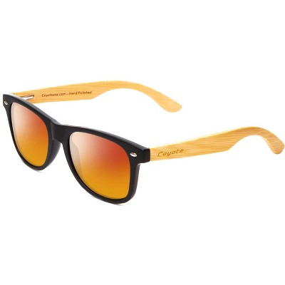 Coyote Eyewear Woodie Polarized Sun OR Bi-Focal Sunglasses Black Brown Bamboo