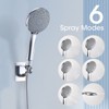 PAGED Rain Shower Head Wall Mounted Hand Held Shower Head with 5-Spray Patterns for Bathroom - 4 of 4