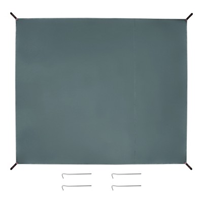 Unique Bargains Waterproof Tent Tarp with Ground Nail Gray