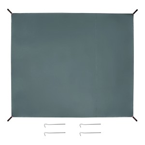Unique Bargains Waterproof Tent Tarp with Ground Nail Gray - 1 of 4