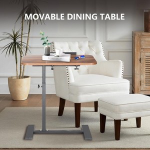 Adjustable Height Standing Desk with Hidden Wheels,Computer Desk Side Table with Tilting Split Top for Office, Sofa, Care Bed - 1 of 4