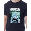 Jaws Mens' Classic Film Movie Title Logo Distressed Sleep Pajama Set Multicolored - 2 of 4