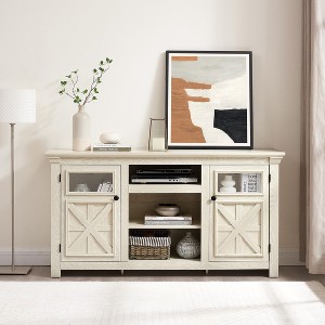 Bella Depot 60.23" Farmhouse TV Media Stand with Barn Design Cabinet - 1 of 4