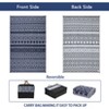 Waterproof Outdoor Rugs Modern Geometric Reversible Mat, UV-Resistant Plastic Straw Rug for RV Porch Deck Balcony Beach - 4 of 4