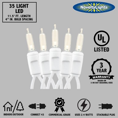 Warm White T5 LED Christmas Tree Lights with White Wire