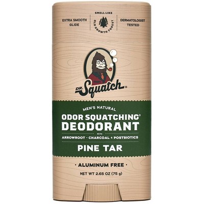 DR. SQUATCH Men's Natural Deodorant - Pine Tar - 2.65oz