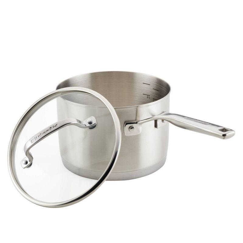 KitchenAid 3qt 3-Ply Blas&#233; Stainless Steel Induction Saucepan with Lid Silver, 2 of 11