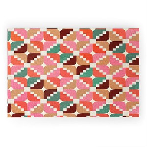 Showmemars Winter Retro Quilt Pattern Welcome Mat -Society6 - 1 of 3
