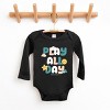 The Juniper Shop Mini Smiley Play All Day Long Sleeve Bodysuit - 18M - Black - 2 of 4