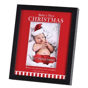 Dicksons Baby's First Christmas - Before You Were Born - Jeremiah 1:5-11 x 9 Inch Red/Black MDF Wood/Glass Tabletop or Wall Picture Frame Holds 5 x 7 - 1 of 1