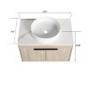 GDFStudio Broderick Wall Mounted Wood Bathroom Vanity with Ceramic Sink - 3 of 4