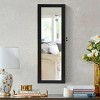 Costway Wall Door Mounted Mirror Jewelry Cabinet Organizer LED Lights - 2 of 4