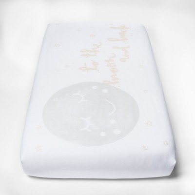 love you to the moon and back crib sheet