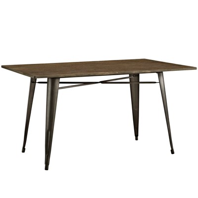 Alacrity 59" Rectangle Wood Dining Table Brown - Modway