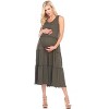 Maternity Scoop Neck Tiered Midi Dress - White Mark - image 2 of 3