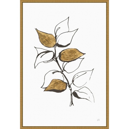 16 X 23 Leafed Viii By Chris Paschke Framed Wall Canvas Amanti Art Target