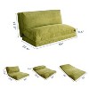 MAXYOYO Bean Bag Sofa Bed - Corduroy Floor Sofa with Washable Cover, Green - 3 of 4