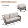 Outdoor Wicker Patio Seating Set All Weather PE Rattan Conversation Set with Cushion - 4 of 4