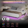 Floating Bed Frame King Size with LED Lights ＆ Charging Station - 3 of 4