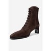 SUDY - Brown Suede Leather Lace Up Boot (Women) brown suede 9 Forever & Always Shoes US - 4 of 4