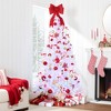 Best Choice Products Pre-Lit Premium Hinged White Artificial Christmas Pine Tree w/ Lights, Stand, PVC Branch Tips - 2 of 4