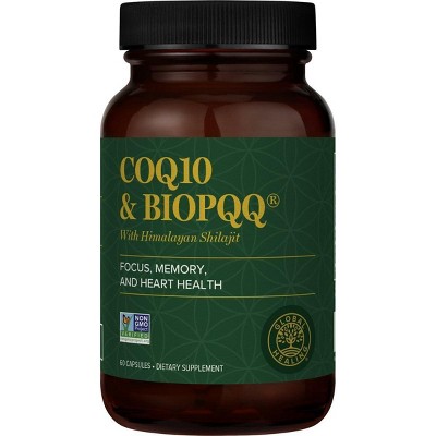 Global Healing CoQ10 & BioPQQ with Shilajit for Energy (60 Capsules)