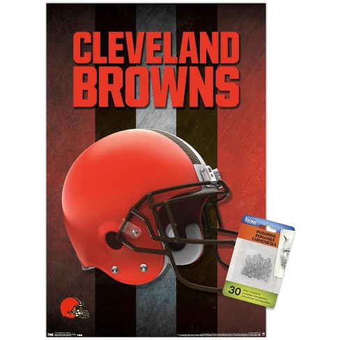 NFL Cleveland Browns - S. Preston Mascot Chomps Wall Poster with Push Pins