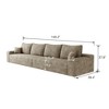 Cloud Modern Modular Sofa with Deep Seat, Upholstered Couches for Living Room Bedroom,No Assembly Required,Camel - 4 of 4