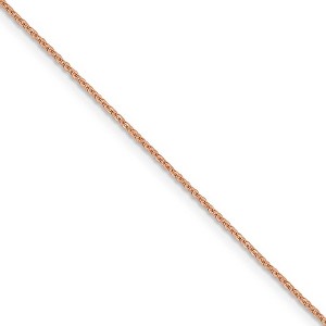 Black Bow Jewelry 1.1mm 14K Rose Gold Solid Flat Cable Chain Necklace - 1 of 4