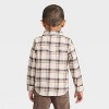 OshKosh B'gosh Toddler Boys' Long Sleeve Western Plaid Shirt - Cream/Tan - 2 of 3