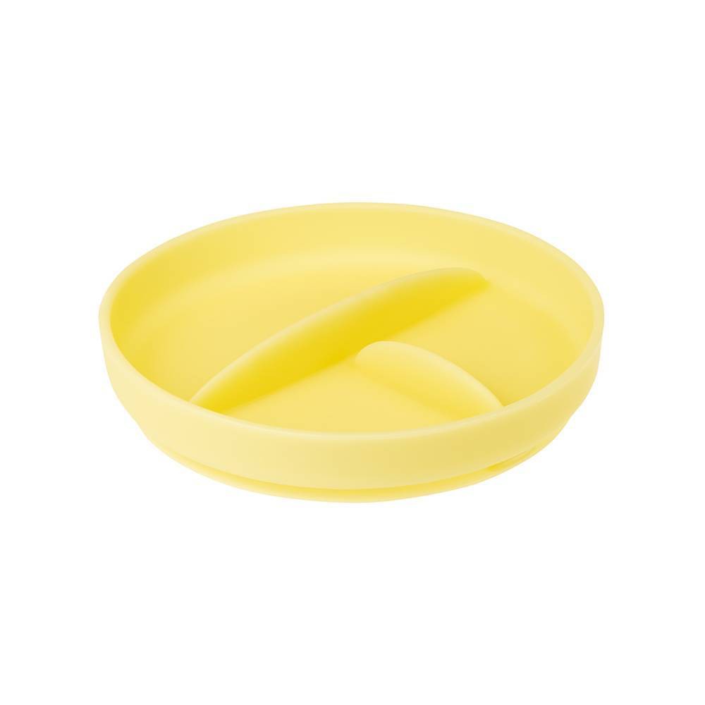 Photos - Other kitchen utensils Olababy Silicone Divided Suction Plate - Lemon