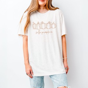 Simply Sage Market Hand Drawn Hello Pumpkin Short Sleeve Tee - 1 of 4