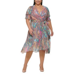 Tommy Hilfiger Womens Daytime Midi Fit & Flare Dress - 1 of 1