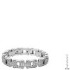 Steeltime Men's stainless steel and simulated diamonds tennis link bracelet. Color Options: Silver, Gold - 3 of 4