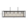 Toltec Lighting Cadina 5 - Light Island Pendant Light in  Matte Black/Brushed Nickel - 3 of 4