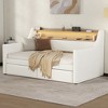 Twin Size Upholstered Daybed with Drawers, Charging Station and LED Lights - 3 of 4